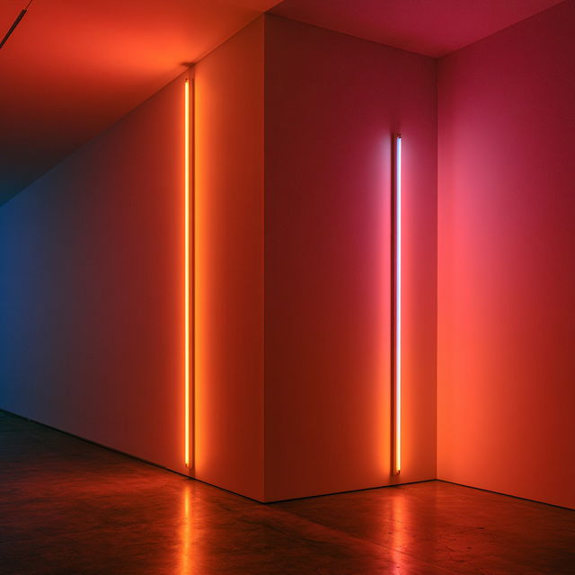 Dan Flavin style, Midjourney V8.2, render 4 of 4