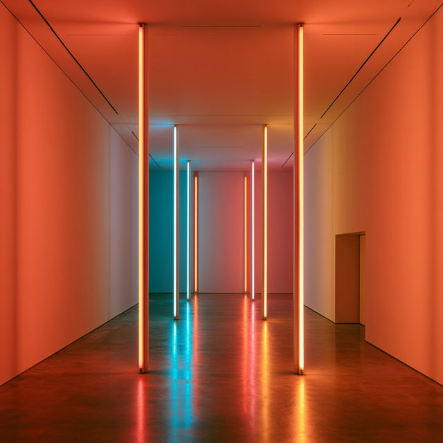 Dan Flavin style, Midjourney V8.2, render 3 of 4