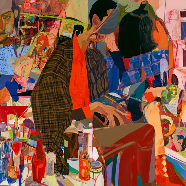 Dana Schutz style, Midjourney V8.2, render 4 of 4