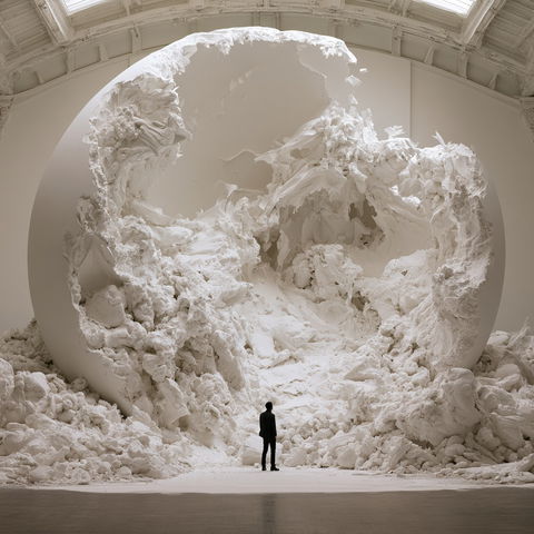 Daniel Arsham style (Sculptors), Midjourney V8.2