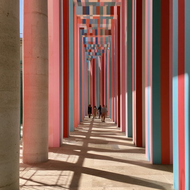 Daniel Buren style, Midjourney V8.2, render 3 of 4