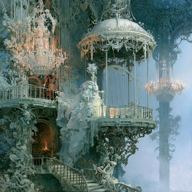 Daniel Merriam style, Midjourney V8.2, render 3 of 4
