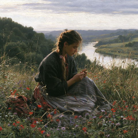 Daniel Ridgway Knight style (Painters), Midjourney V8.2