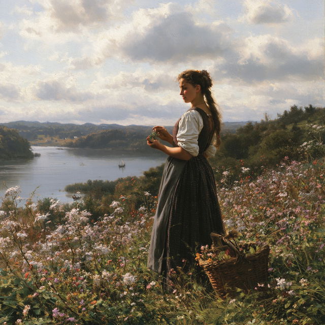 Daniel Ridgway Knight style, Midjourney V8.2, render 4 of 4