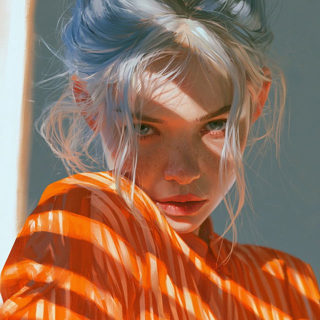 Daniela Uhlig style, Midjourney V8.2, render 1 of 4