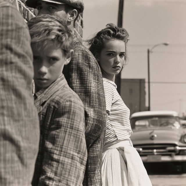 Danny Lyon style, Midjourney V8.2, render 4 of 4