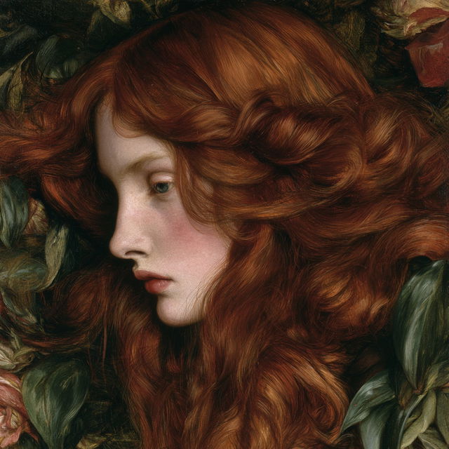 Dante Gabriel Rossetti style, Midjourney V8.2, render 2 of 4