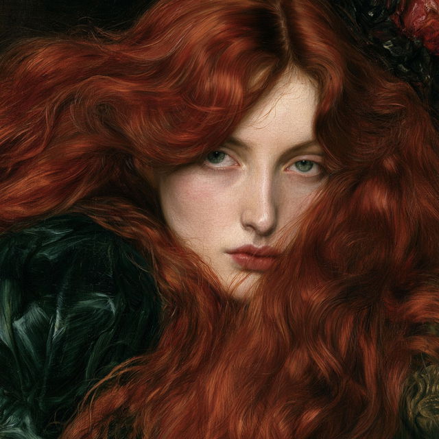 Dante Gabriel Rossetti style, Midjourney V8.2, render 3 of 4