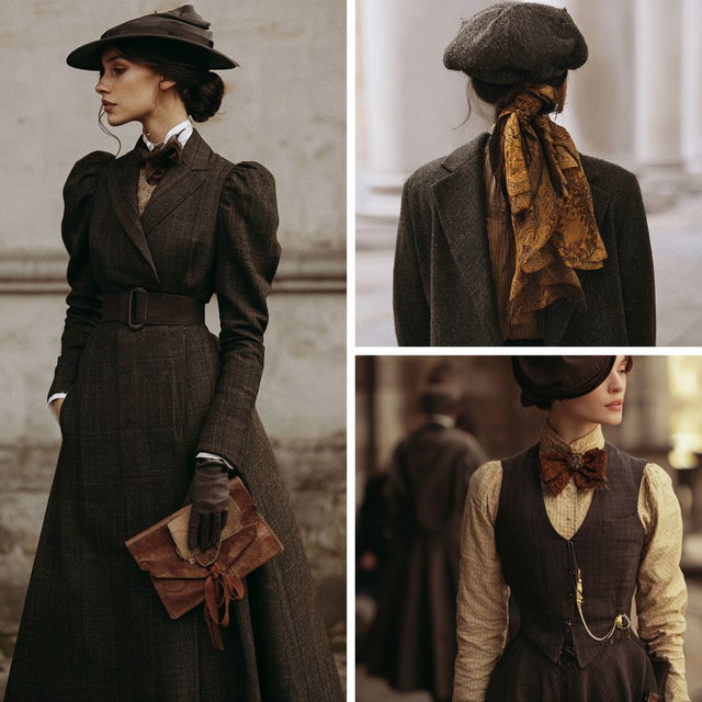 Dark Academia fashion style, Midjourney V8.2, render 4 of 4