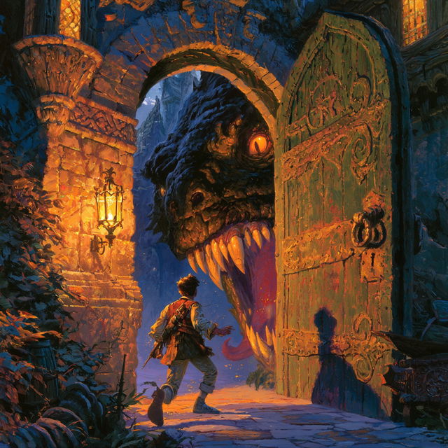 Darrell K. Sweet style, Midjourney V8.2, render 1 of 4