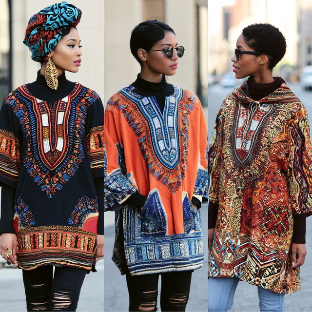 Dashiki fashion style, Midjourney V8.2, render 3 of 4