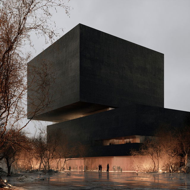 David Adjaye style, Midjourney V8.2, render 3 of 4