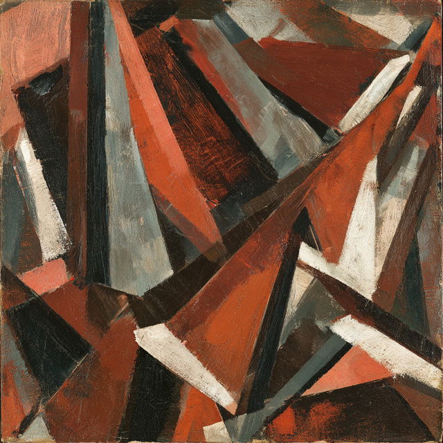 David Bomberg style, Midjourney V8.2, render 2 of 4