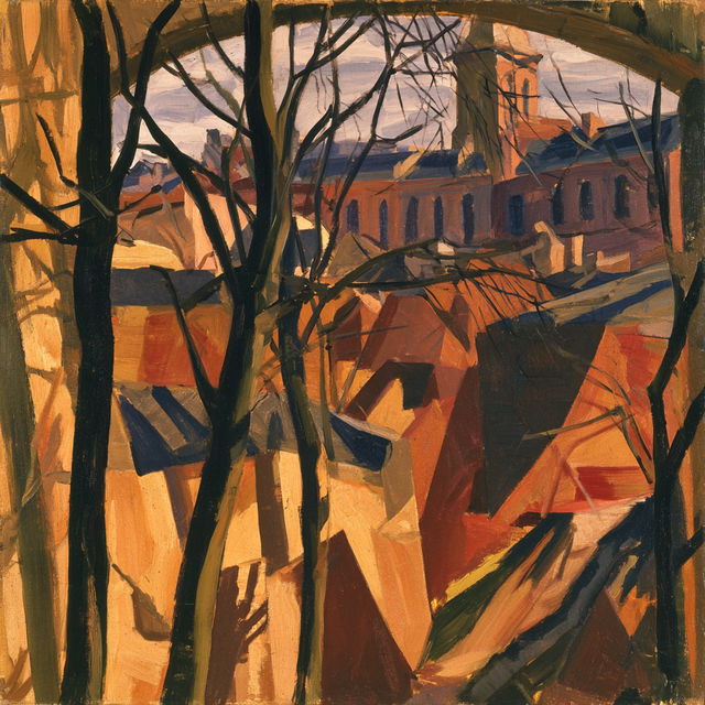 David Bomberg style, Midjourney V8.2, render 1 of 4