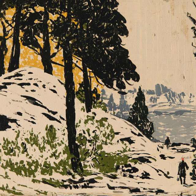 David Brown Milne style, Midjourney V8.2, render 3 of 4