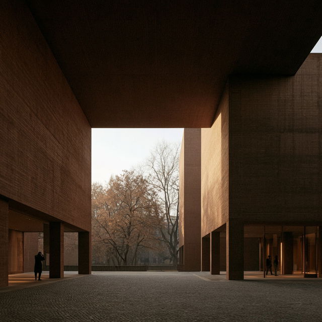 David Chipperfield style, Midjourney V8.2, render 2 of 4