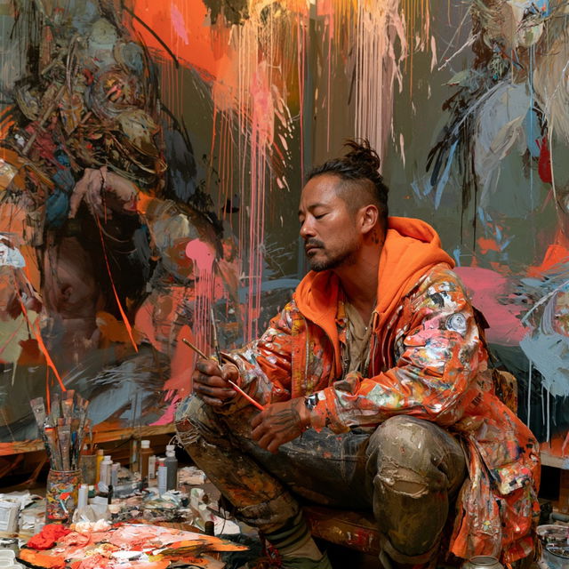 David Choe style, Midjourney V8.2, render 3 of 4