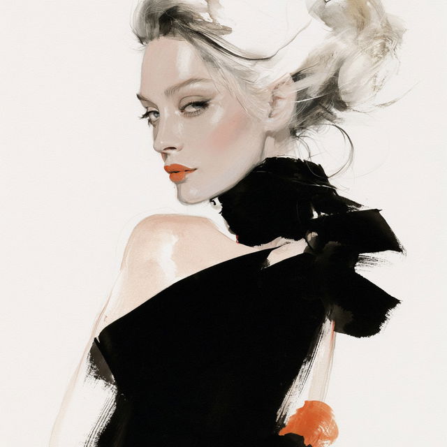 David Downton style, Midjourney V8.2, render 1 of 4