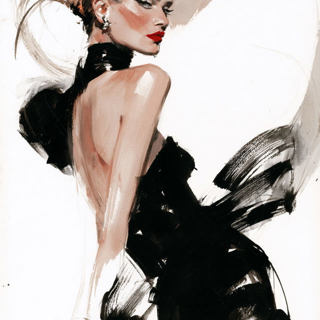 David Downton style, Midjourney V8.2, render 2 of 4