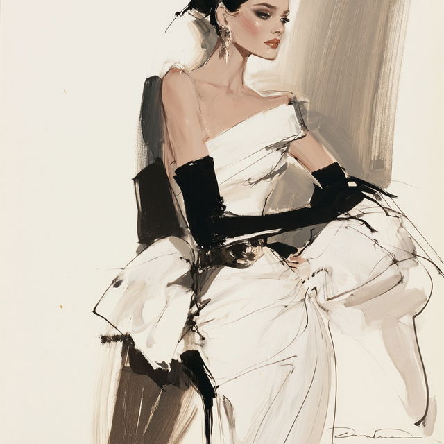 David Downton style, Midjourney V8.2, render 3 of 4