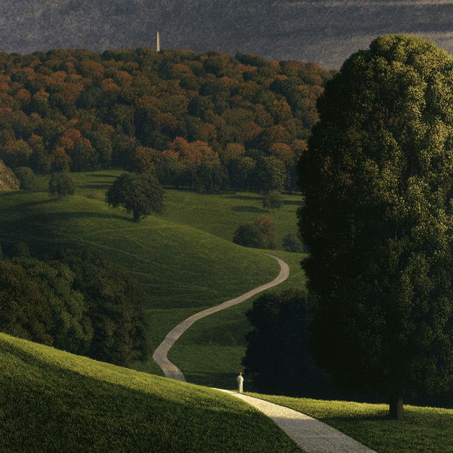 David Inshaw style, Midjourney V8.2, render 2 of 4