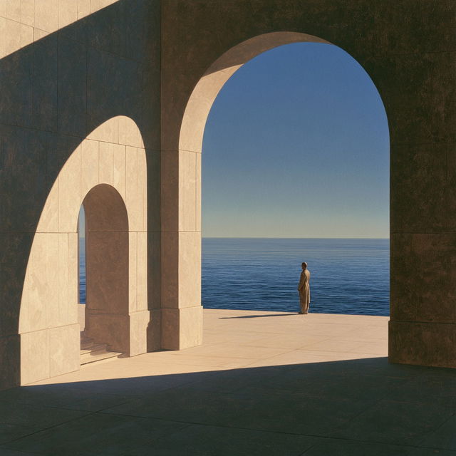 David Ligare style, Midjourney V8.2, render 4 of 4