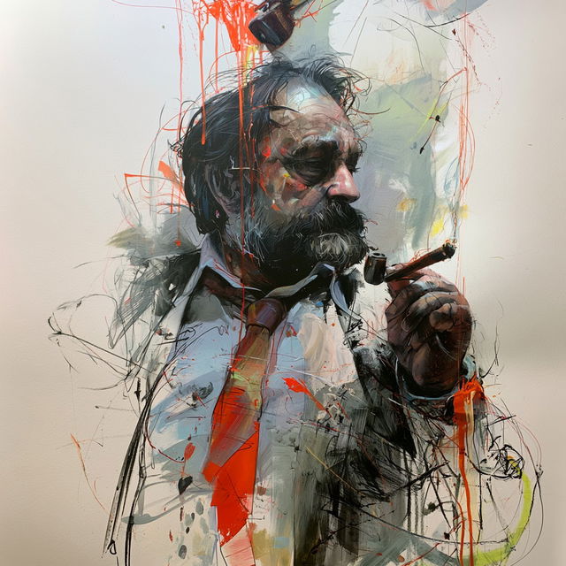 David Rowe style, Midjourney V8.2, render 4 of 4