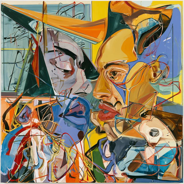 David Salle style, Midjourney V8.2, render 2 of 4