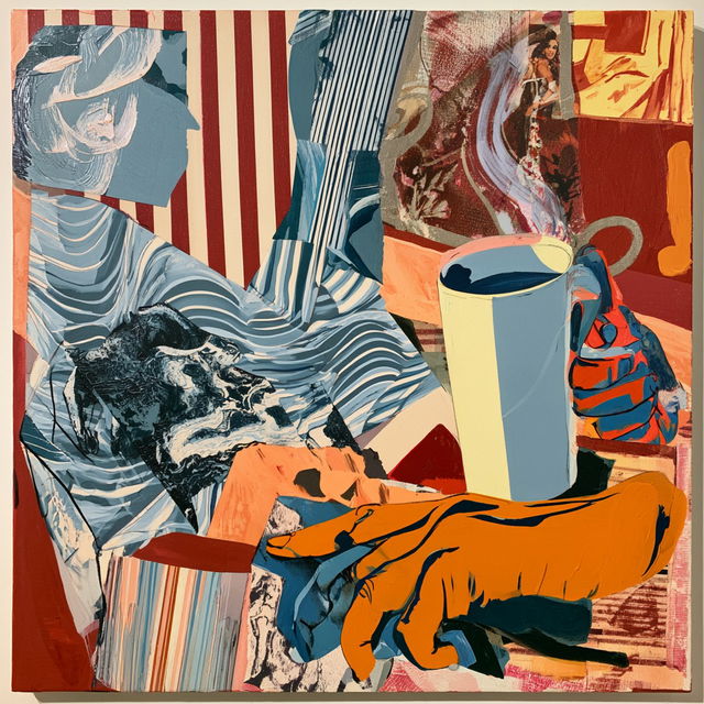 David Salle style, Midjourney V8.2, render 4 of 4