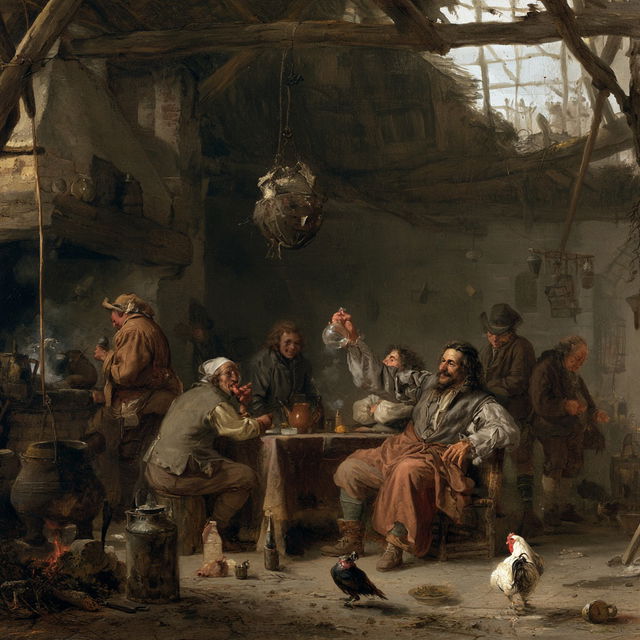 David Teniers the Younger style, Midjourney V8.2, render 2 of 4
