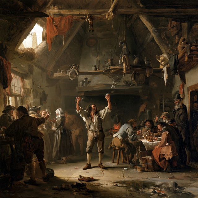 David Teniers the Younger style, Midjourney V8.2, render 1 of 4