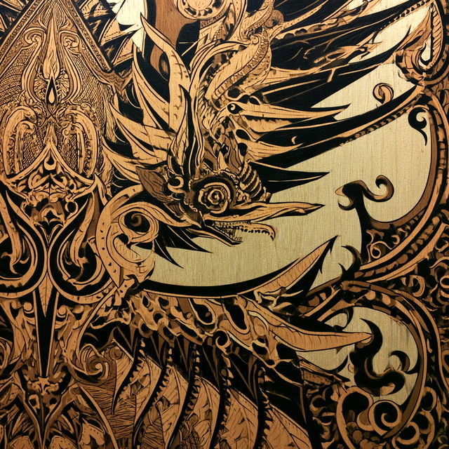 Dayak art style, Midjourney V8.2, render 1 of 4