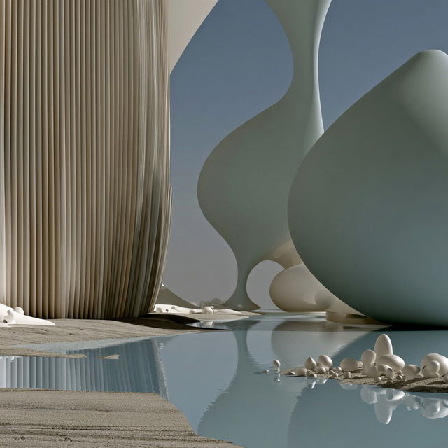 Setcrete style, Midjourney V8.2, render 2 of 4
