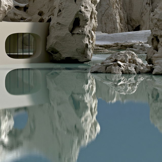 Setcrete style, Midjourney V8.2, render 4 of 4