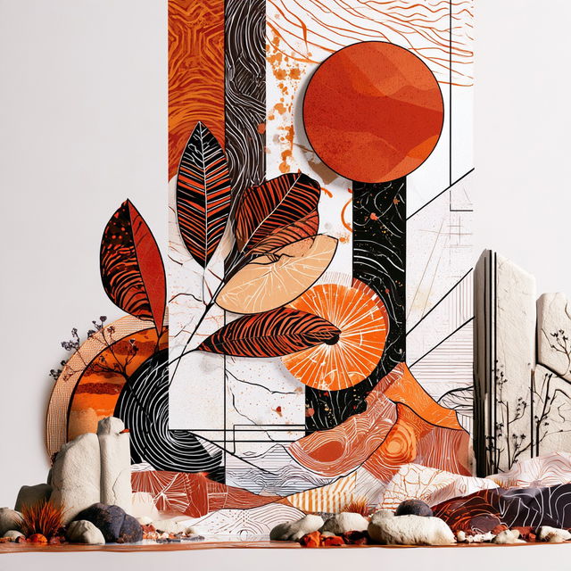 Papercut Mandala Interiors style, Midjourney V8.2, render 2 of 4