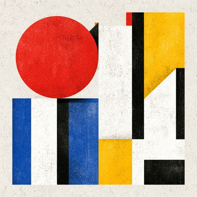 De Stijl style, Midjourney V8.2, render 4 of 4