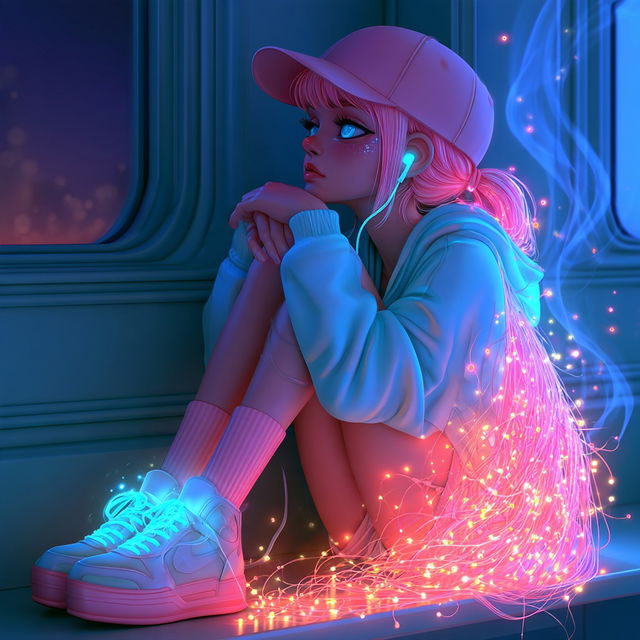 Cyan Scriptoria style, Midjourney V8.2, render 2 of 4