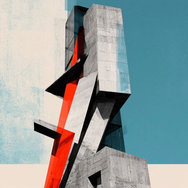 Deconstructivism style, Midjourney V8.2, render 2 of 4