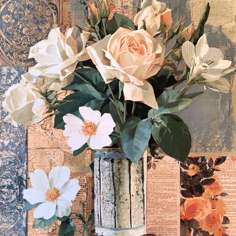 Decoupage style (Techniques), Midjourney V8.2