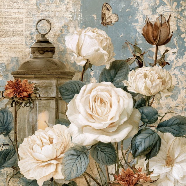 Decoupage style, Midjourney V8.2, render 3 of 4