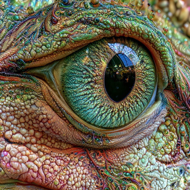 DeepDream style, Midjourney V8.2, render 1 of 4
