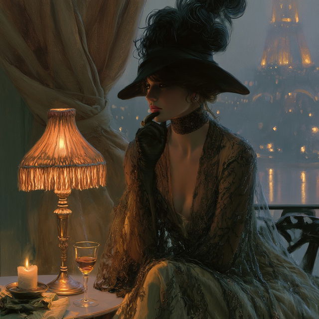 Delphin Enjolras style, Midjourney V8.2, render 2 of 4