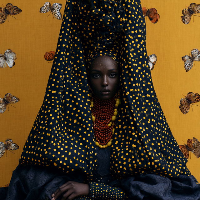 Delphine Diallo style, Midjourney V8.2, render 4 of 4