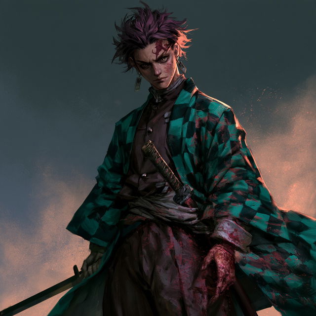 Demon Slayer style, Midjourney V8.2, render 4 of 4