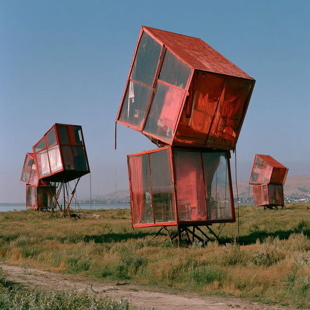 Dennis Oppenheim style, Midjourney V8.2, render 3 of 4