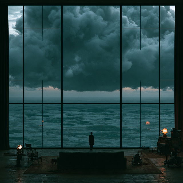 Depressed atmosphere style, Midjourney V8.2, render 2 of 4