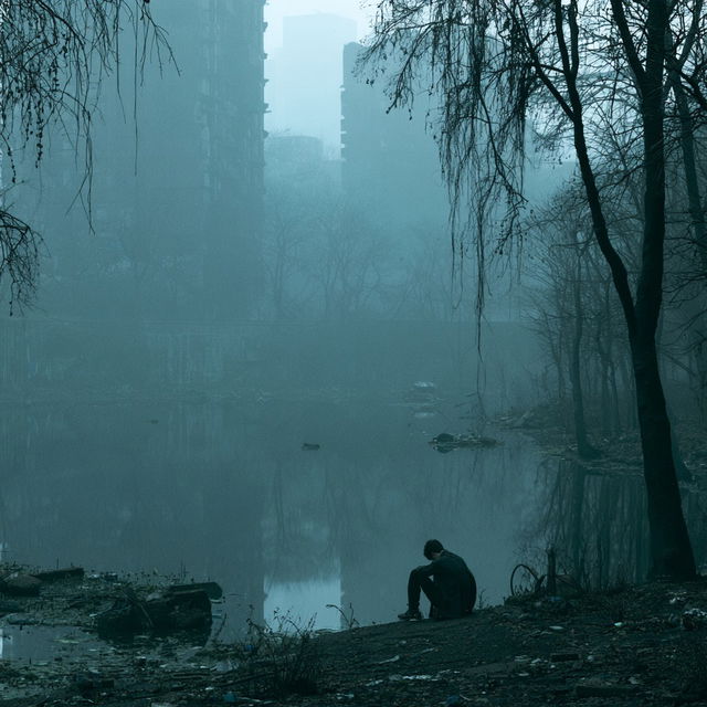Depressed atmosphere style, Midjourney V8.2, render 4 of 4