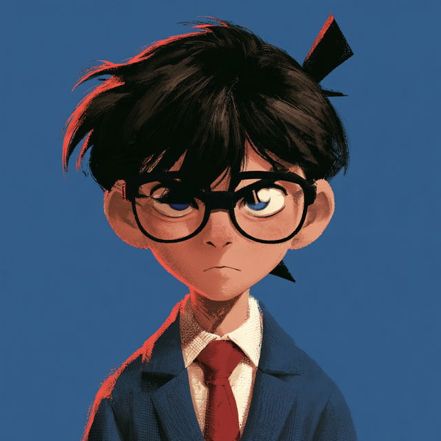 Detective Conan style, Midjourney V8.2, render 2 of 4