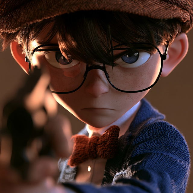 Detective Conan style, Midjourney V8.2, render 1 of 4