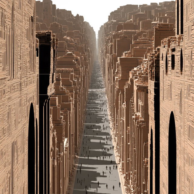 Sunstone Labyrinthism style, Midjourney V8.2, render 2 of 4